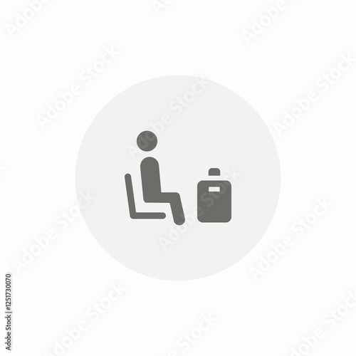 passenger luggage icon sign vector