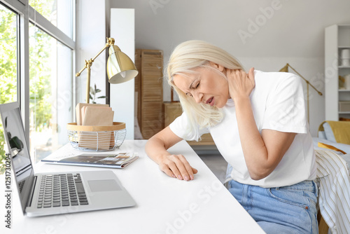 Mature woman suffering from...