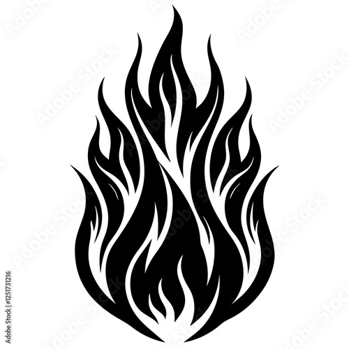 flame Black fire vector