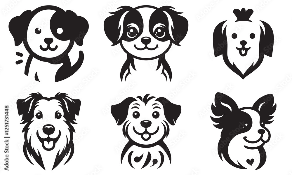 Fototapeta premium Pet Silhouettes Vector Set