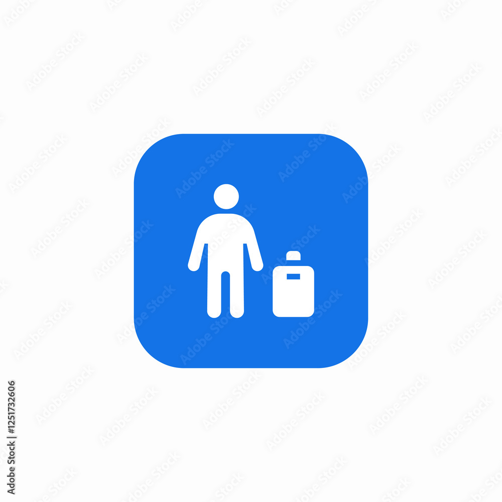 suitcase passenger icon sign vector suitcase passenger icon sign vector
