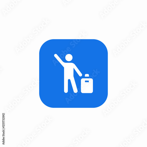 trip autostop icon sign vector