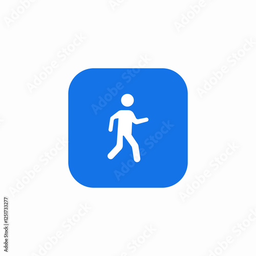 walking pedestrian icon sign vector