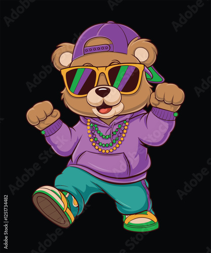 Vector Tady Toy Mardi Gras Vibe T-shirt Design