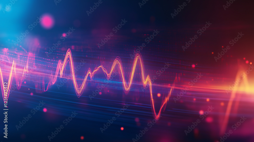 Obraz premium An electrocardiogram (ECG) displays heart wave patterns, indicating a cardiogram report related to heart attack risk.