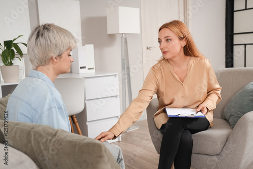 Therapist offering support ...