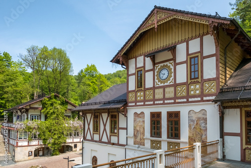 Fototapeta Naklejka Na Ścianę i Meble -  Beautiful historic wooden buildings in Szczawnica village, Poland