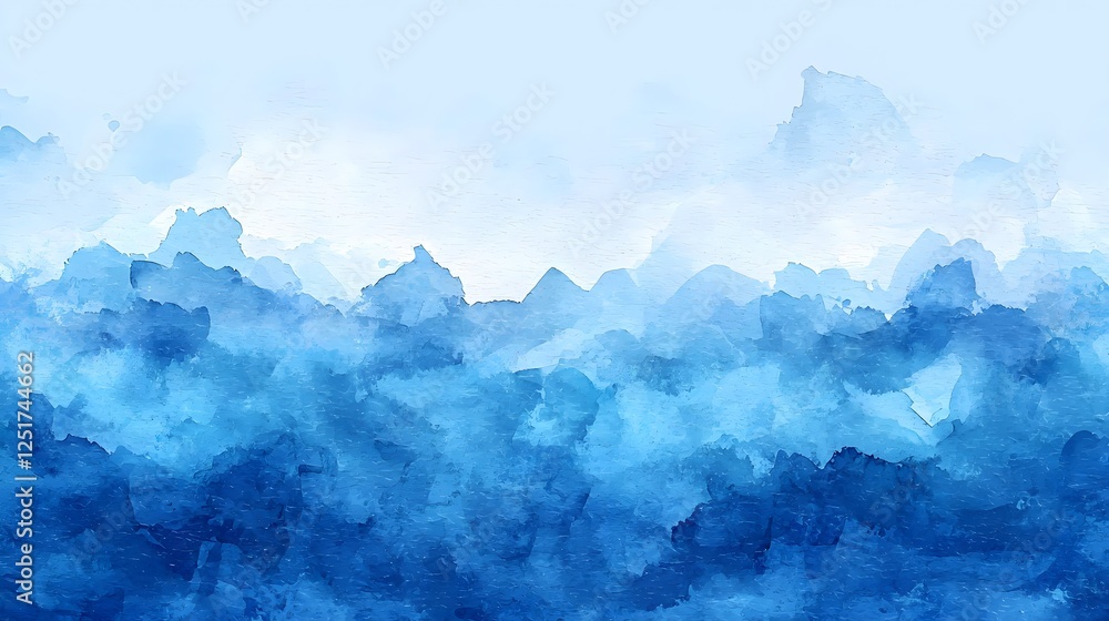 Fototapeta premium Captivating Dark Blue Watercolor Stain Backdrop for Design and Branding