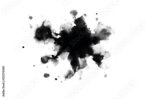 Obraz na płótnie signs splat splash drawing drip white artistic liquid design fluid decorative dripped decoration background droplet isolated blob ink stain black shape inkblot blot element art splatter splodge w salonie
