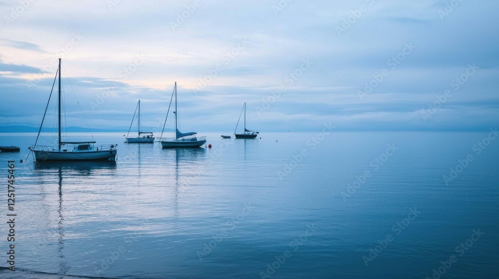 Sailing expedition at dawn calm seascape nautical photography tranquil waters serene viewpoint nature's beauty Sailing expedition at dawn calm seascape nautical photography tranquil waters serene viewpoint nature's beauty