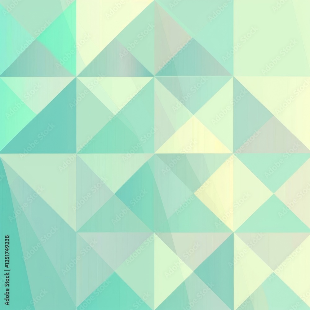Triangular Pattern in Soft Green Tones Triangular Pattern in Soft Green Tones