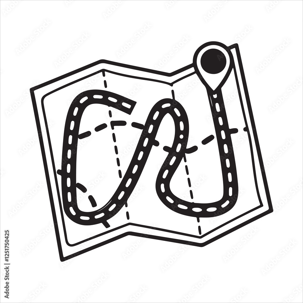 Wayfinding and Map Route Icon for Digital Use Wayfinding and Map Route Icon for Digital Use
