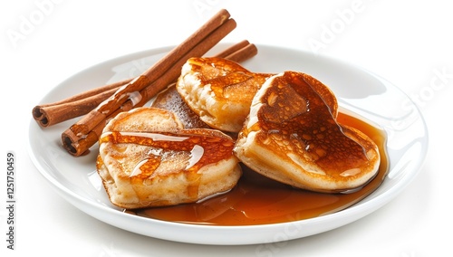 Wallpaper Mural Sweet heart-shaped pancakes drizzled with syrup and served with cinnamon sticks. A delicious and romantic breakfast! Torontodigital.ca