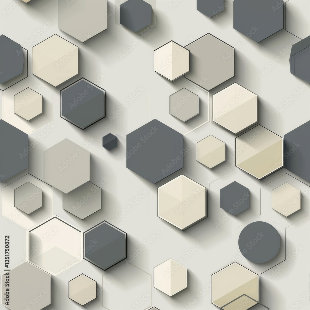 Geometric Abstract Shapes in Neutral Tones Geometric Abstract Shapes in Neutral Tones