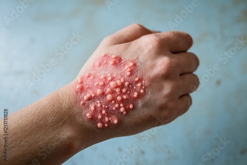 Hand with Molluscum Contagiosum Rash photo