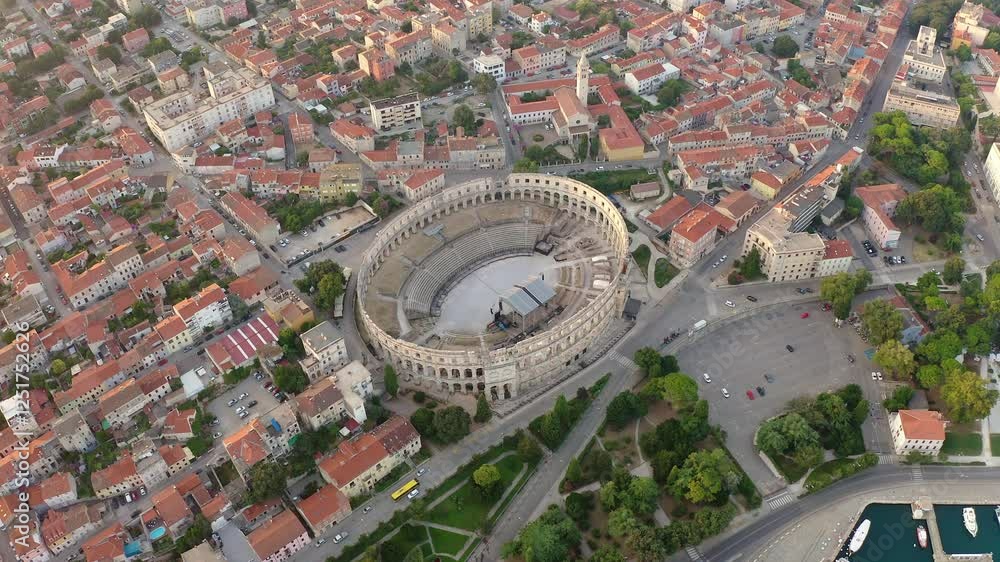 Pula amphitheater in the morning, Croatia. Pula amphitheater in the morning, Croatia.