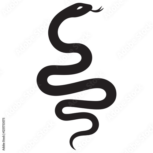 Wallpaper Mural Silhouette snake vector illustration serpent reptile viper snake design Torontodigital.ca
