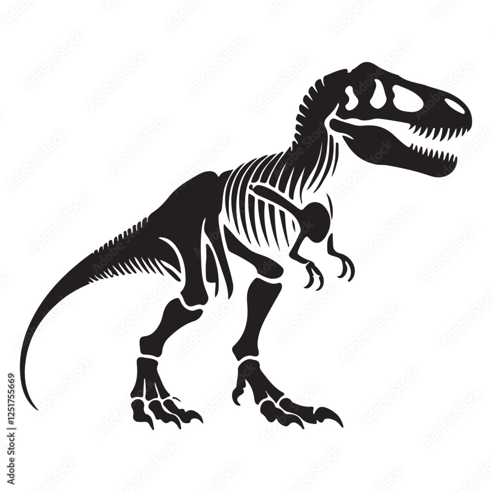 Tyrannosaurus Rex Skeleton Illustration Image Dinosaur Fossil Graphics Tyrannosaurus Rex Skeleton Illustration Image Dinosaur Fossil Graphics