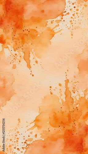 Obraz na płótnie watercolor orange background painted abstract watercolor background orange watercolor colours texture paper painted abstract drawing light yellow summer spring bright high-coloured ink design copy w salonie