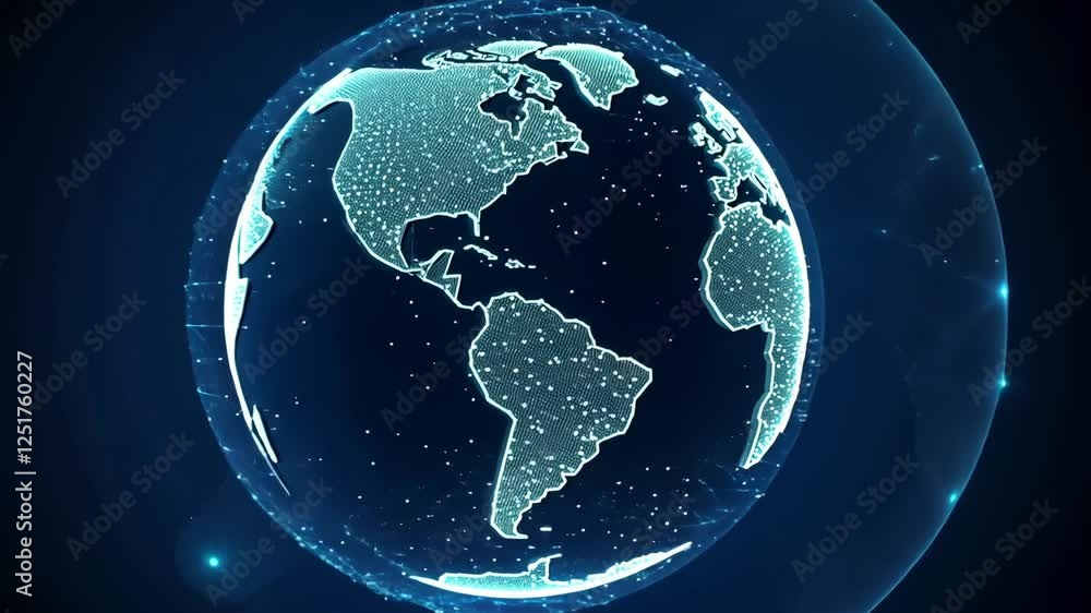 Digital Earth Globe Abstract