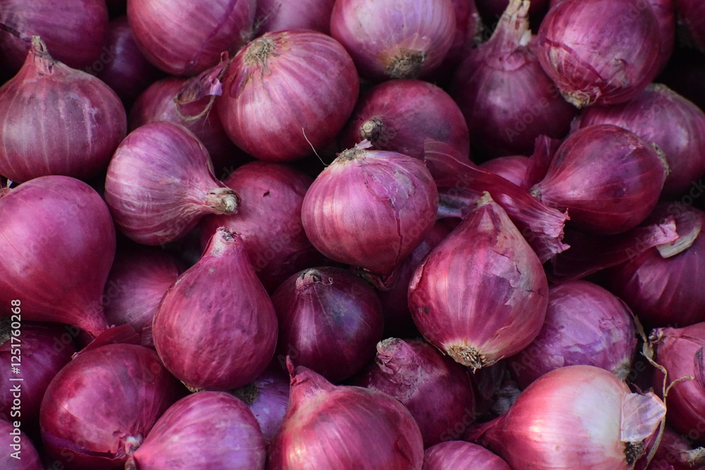 Lot of fresh red onions close up background Lot of fresh red onions close up background