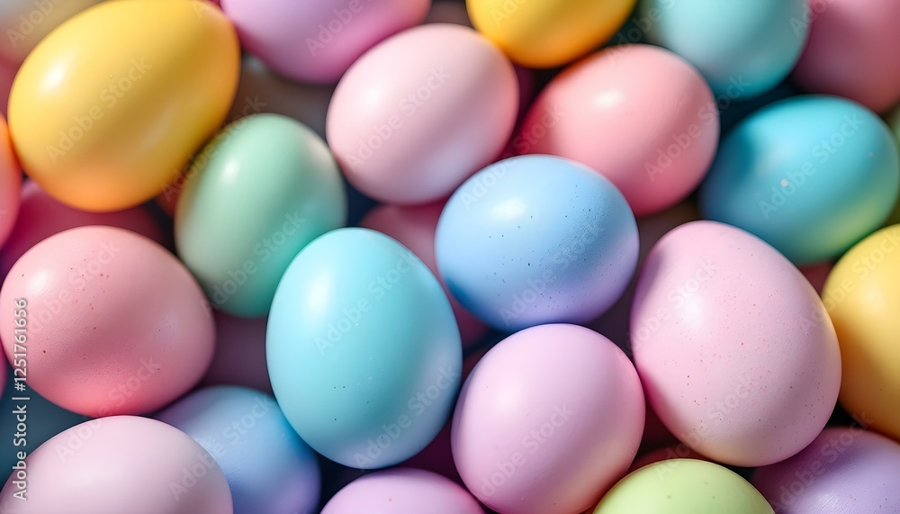 Sweet Arrangement of Pastel-Colored Speckled Candy Eggs for Spring Sweet Arrangement of Pastel-Colored Speckled Candy Eggs for Spring