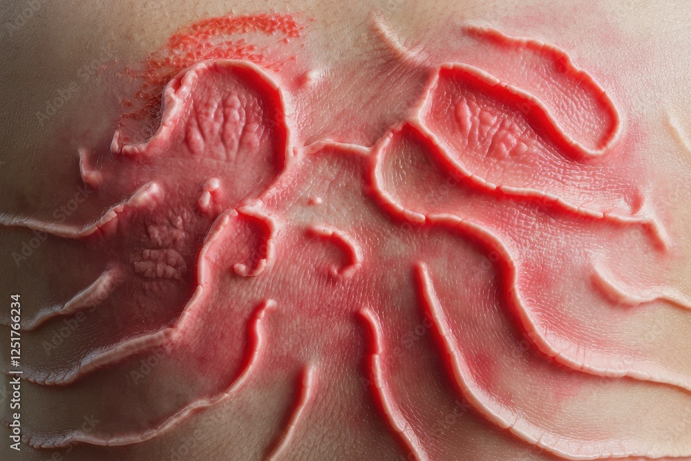 Abstract Close-Up of a Textured, Pink Surface Resembling Skin, Possibly a Medical or Artistic Image Abstract Close-Up of a Textured, Pink Surface Resembling Skin, Possibly a Medical or Artistic Image