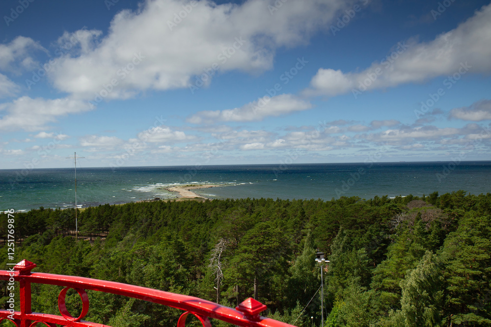 View of the Baltic Sea from above. Hiiumaa island in Estonia. View of the Baltic Sea from above. Hiiumaa island in Estonia.