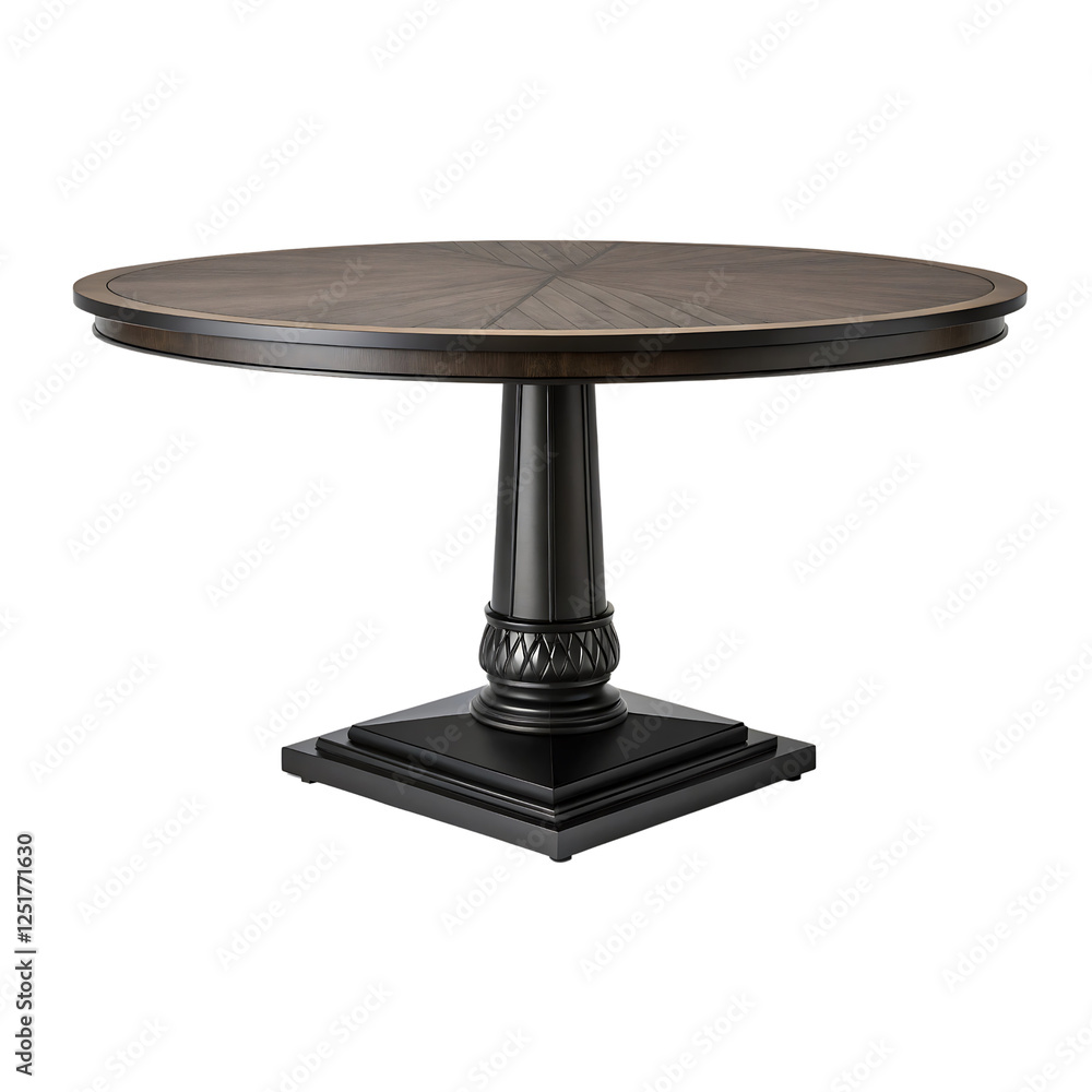 Black table isolated on transparent background Black table isolated on transparent background