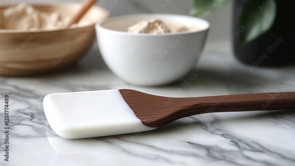 Stylish Silicone Spatula with Mixing Bowls for Culinary Creations Stylish Silicone Spatula with Mixing Bowls for Culinary Creations