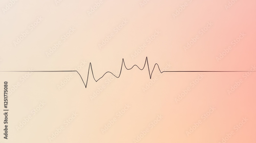A simple yet striking graphic of a heartbeat line transitioning from a flat line to a rhythmic pulse, representing life and vitality against a clean background A simple yet striking graphic of a heartbeat line transitioning from a flat line to a rhythmic pulse, representing life and vitality against a clean background