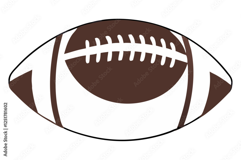 Vector SVG illustration of an American football on a white background. Ideal for sports-related designs, logos, and graphics. Vector SVG illustration of an American football on a white background. Ideal for sports-related designs, logos, and graphics.