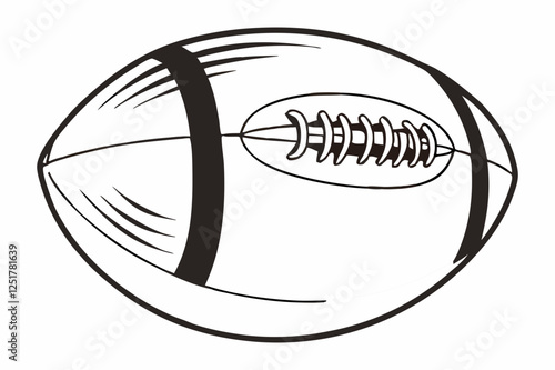 Vector SVG illustration of an American football on a white background. Ideal for sports-related designs, logos, and graphics.