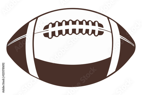 Vector SVG illustration of an American football on a white background. Ideal for sports-related designs, logos, and graphics.