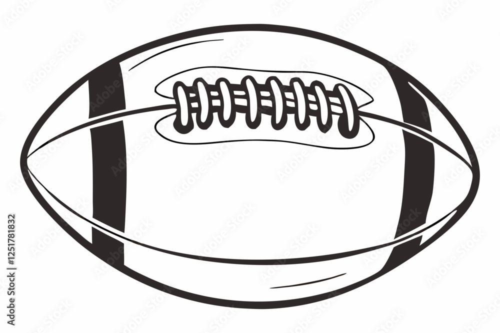 Vector SVG illustration of an American football on a white background. Ideal for sports-related designs, logos, and graphics. Vector SVG illustration of an American football on a white background. Ideal for sports-related designs, logos, and graphics.