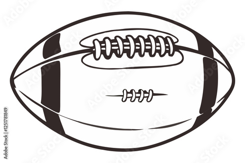 Vector SVG illustration of an American football on a white background. Ideal for sports-related designs, logos, and graphics.