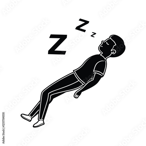 man sleeping dreaming, concept of relaxation