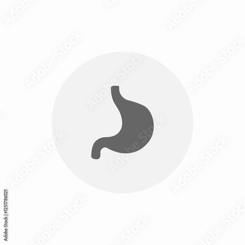 organ stomach icon sign vector