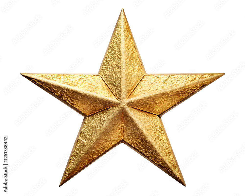 Obraz premium golden star on white background