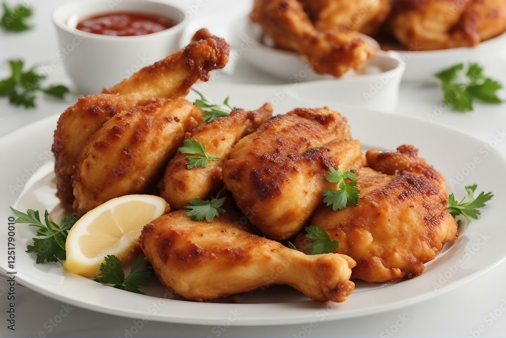 Hot and Crispy Chicken with a Flavorful Crunch. Generative AI Hot and Crispy Chicken with a Flavorful Crunch. Generative AI