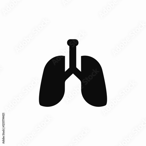 lung function icon sign vector