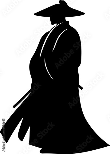 Silhouette of a Samurai Warrior