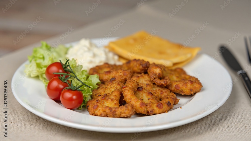 Crispy Fried Calamari with Tartar Sauce and Flatbread Crispy Fried Calamari with Tartar Sauce and Flatbread