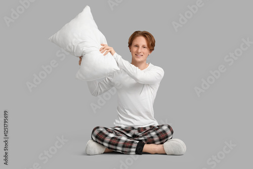 Handsome young happy man in...