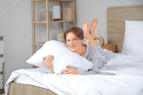 Handsome young happy man in...