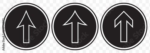 Long up arrow icon, up arrow icon in trendy flat style isolated on transparent background. Eps 10.