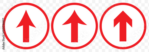 Long up arrow icon, up arrow icon in trendy flat style isolated on transparent background. Eps 10.