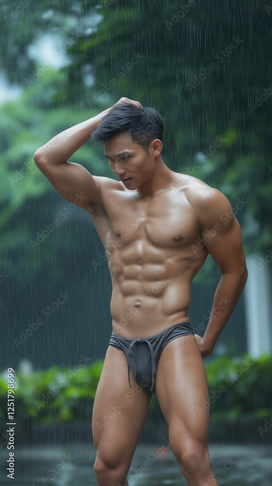 Hot Male Model in Sexy Black bikini Hot Male Model in Sexy Black bikini