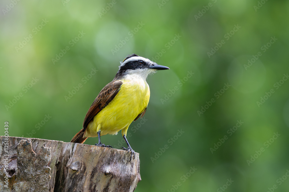 Fototapeta premium The great kiskadee, Pitangus sulphuratus, called bem-te-vi, pitogue etc.
