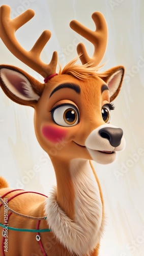 Reggie the Reindeer – Playful Christmas Character | 3D Animation. photo